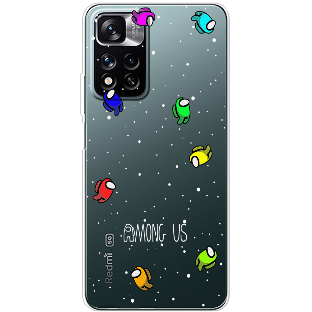 Чехол BoxFace Xiaomi Redmi Note 11 Pro Plus 5G Among Us Invisible Прозрачный силикон (44441-bk76-44441)