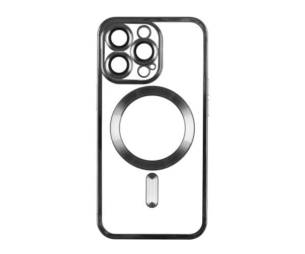 Чехол накладка TPU Metallic Full Camera with Magsafe для Apple iPhone 14 Pro Black