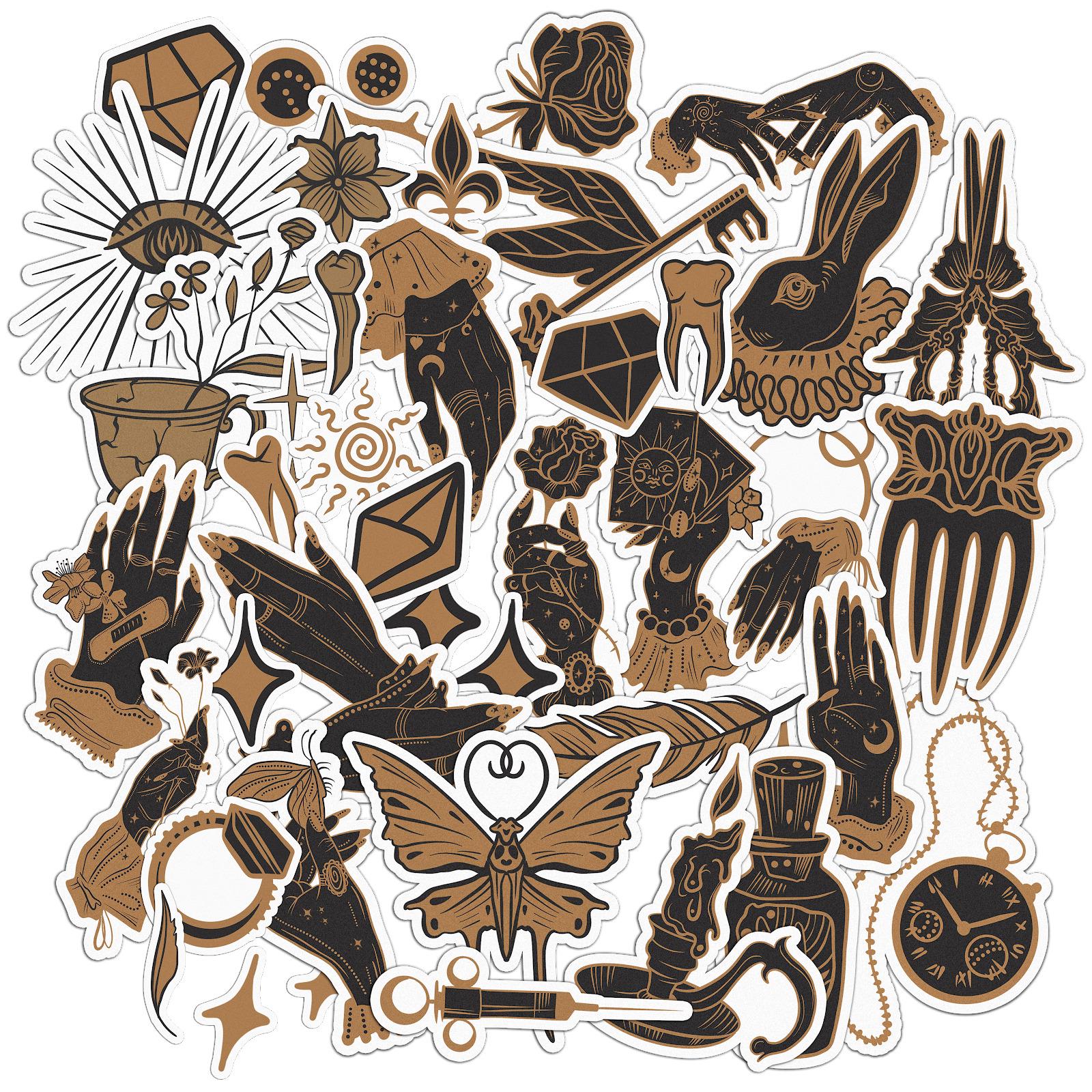 Набор cтикеров Lex Altern Викторианские руки виниловые 46 шт.