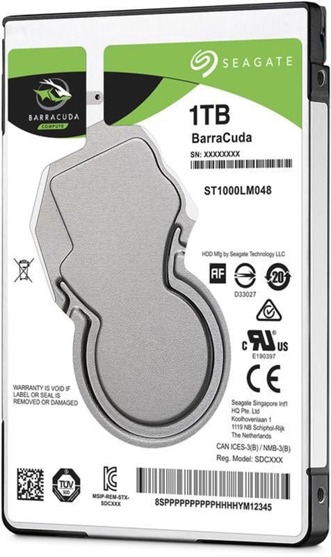 Жорсткий диск Seagate BarraCuda HDD 2,5" SATA 1TB 5400rpm/128MB (ST1000LM048) - фото 2 Жорсткий диск Seagate BarraCuda HDD 2,5" SATA 1TB 5400rpm/128MB (ST1000LM048) - фото 2