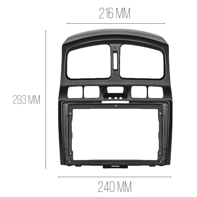 Перехідна рамка 9" Hyundai Santa Fe 2000-2006 (7258) Хюнді Санта фе - фото 4