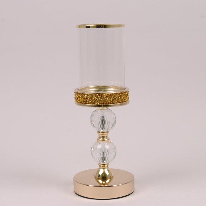 Підсвічник металевий Flora 32,5 см Золотий (36730)