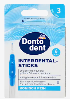 Щетки-ершики межзубные Dontodent ISO 3 0,6 мм 6 шт. (34189688)