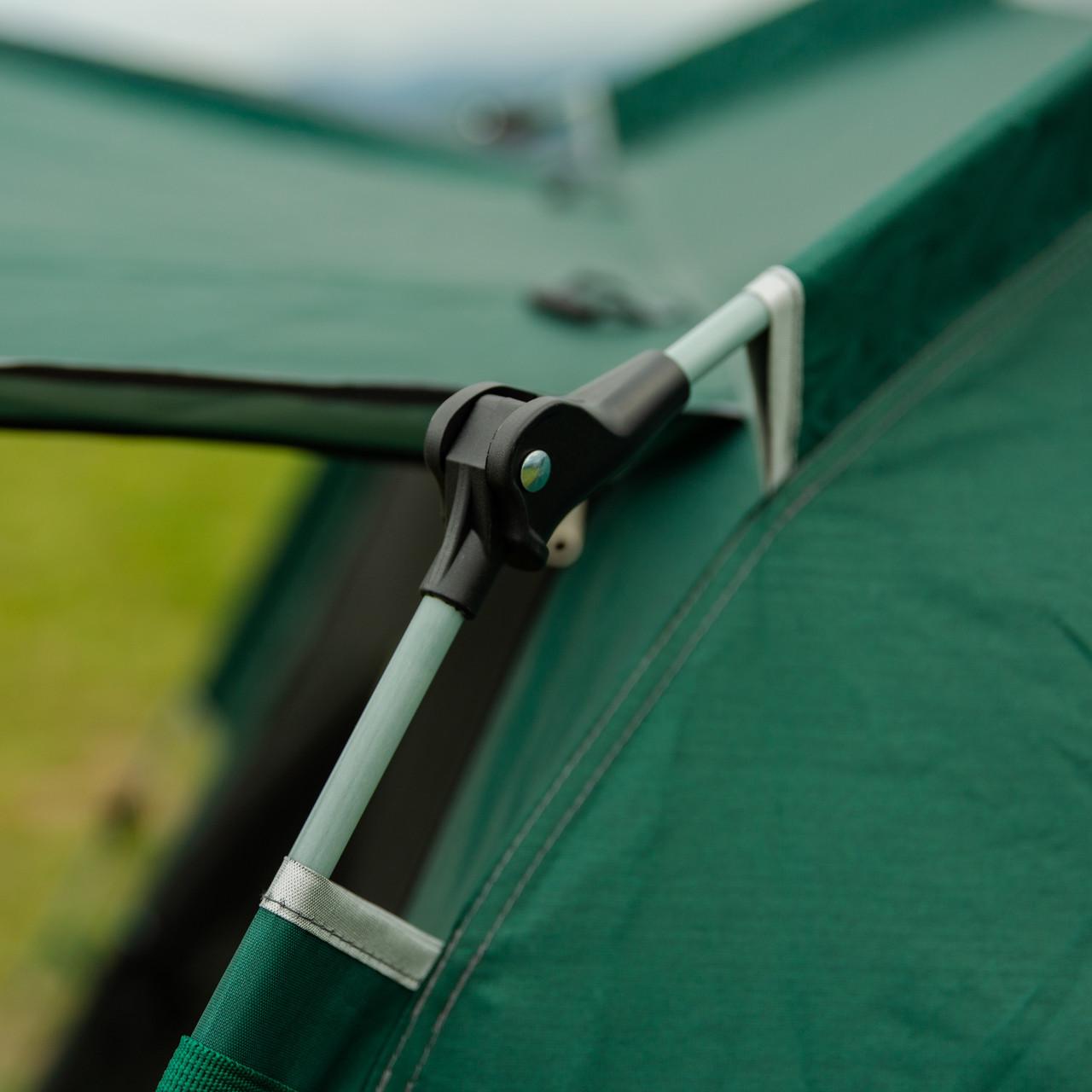 Палатка туристическая трехместная с тентом 235х235х155 см Зеленый (25743416) - фото 6 Палатка туристическая трехместная с тентом 235х235х155 см Зеленый (25743416) - фото 6