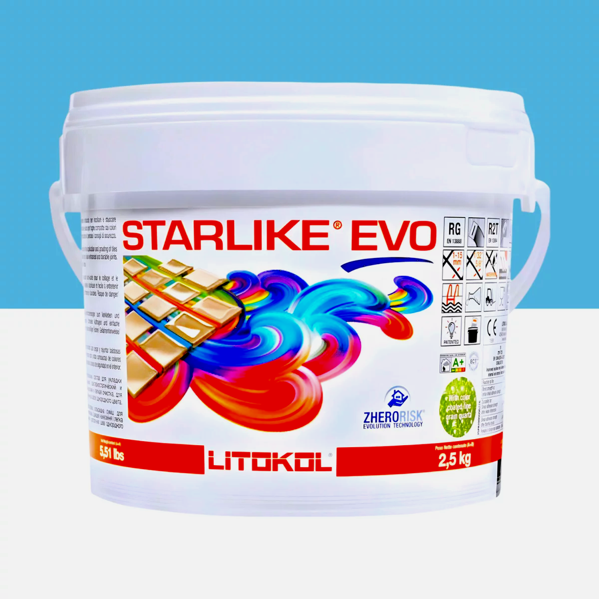 Затирка для плитки Litokol Starlike EVO 340 двокомпонентна епоксидна 2,5 кг Денім