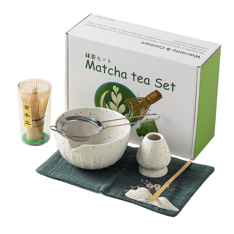 Набор для чая-матча Lesko Matcha 3125 7 пр. White (25714129)