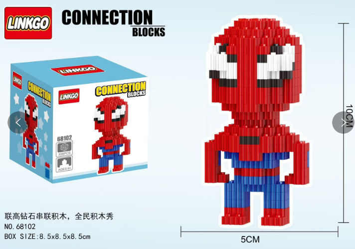 Конструктор детский Magic Blocks 3D Spider Man 10 см/306 дет. (1000-ZB-637) - фото 3 Конструктор детский Magic Blocks 3D Spider Man 10 см/306 дет. (1000-ZB-637) - фото 3