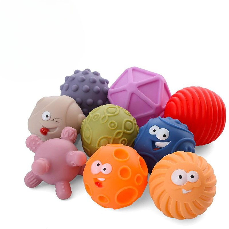 Набор развивающий силиконовый тактильный Fun Game 1035 силиконовых мячиков 9 шт. (1984710997)