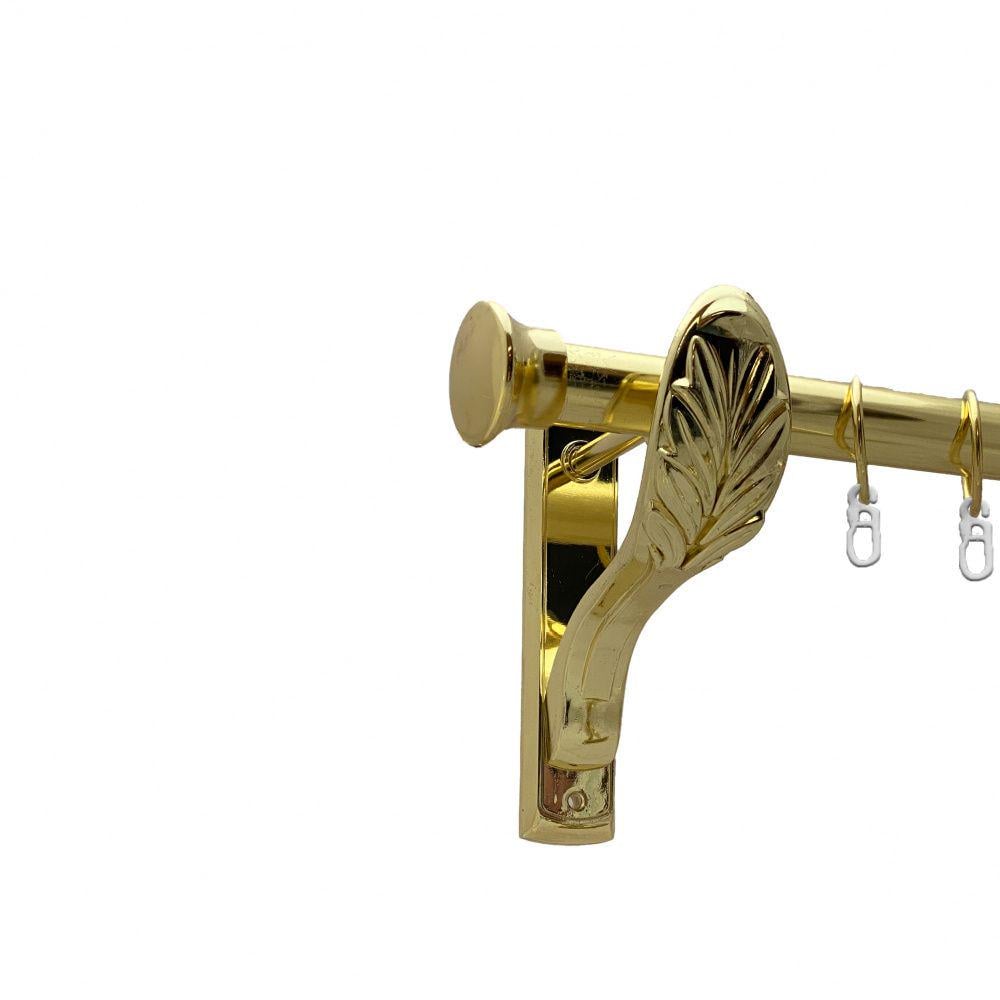 Карниз металевий Orvit Дуо однорядний ретро/гладка труба/кільце металеве Золото 25 мм 160 см (00-00009754)