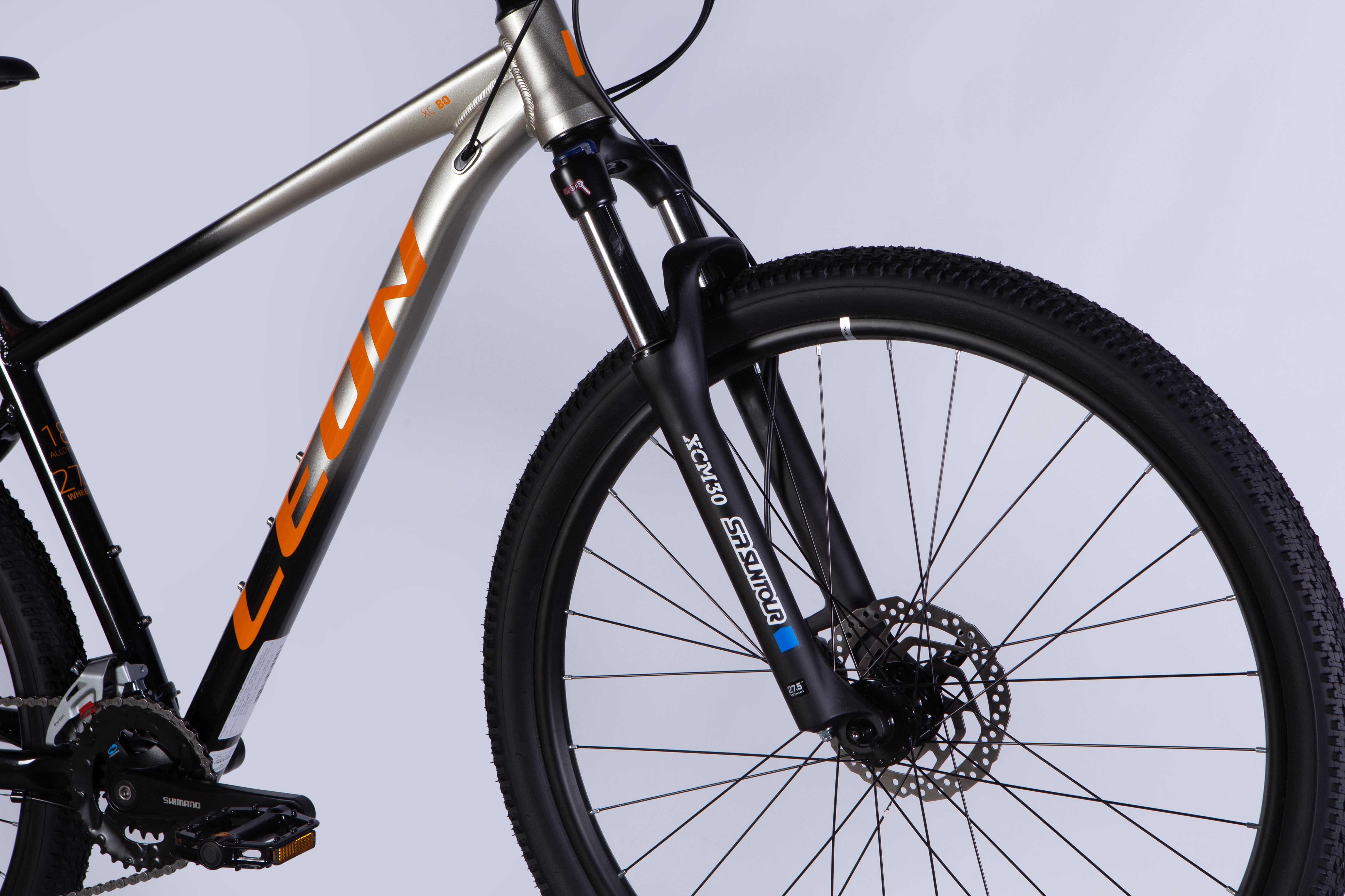 Велосипед Leon 2025 XC 80 HDD AL 27,5" рама 18" Серебристый с черным (OPS-LN-27,5-067) - фото 4 Велосипед Leon 2025 XC 80 HDD AL 27,5" рама 18" Серебристый с черным (OPS-LN-27,5-067) - фото 4