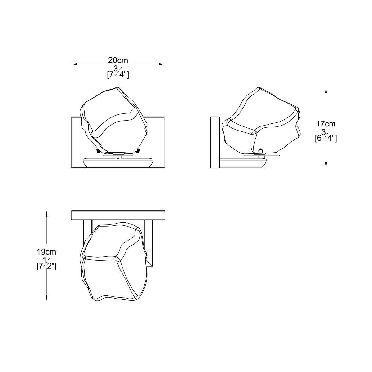 Настінний світильник Zuma Line Rock (W0488-01A-U8AC) - фото 2