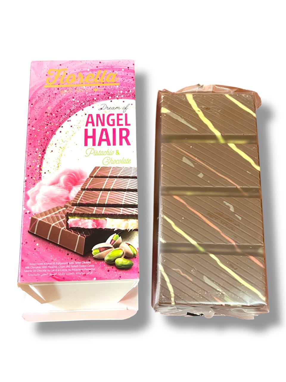 Шоколад молочный Fiorella Dream of Angel Hair с фисташковым кремом и сахарной ватой 150 г (00000006521)