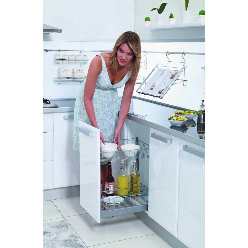 Карго Starax для бутылок с дотягом S-2103-C на 2 полки 450 мм Хром (010574) - фото 3