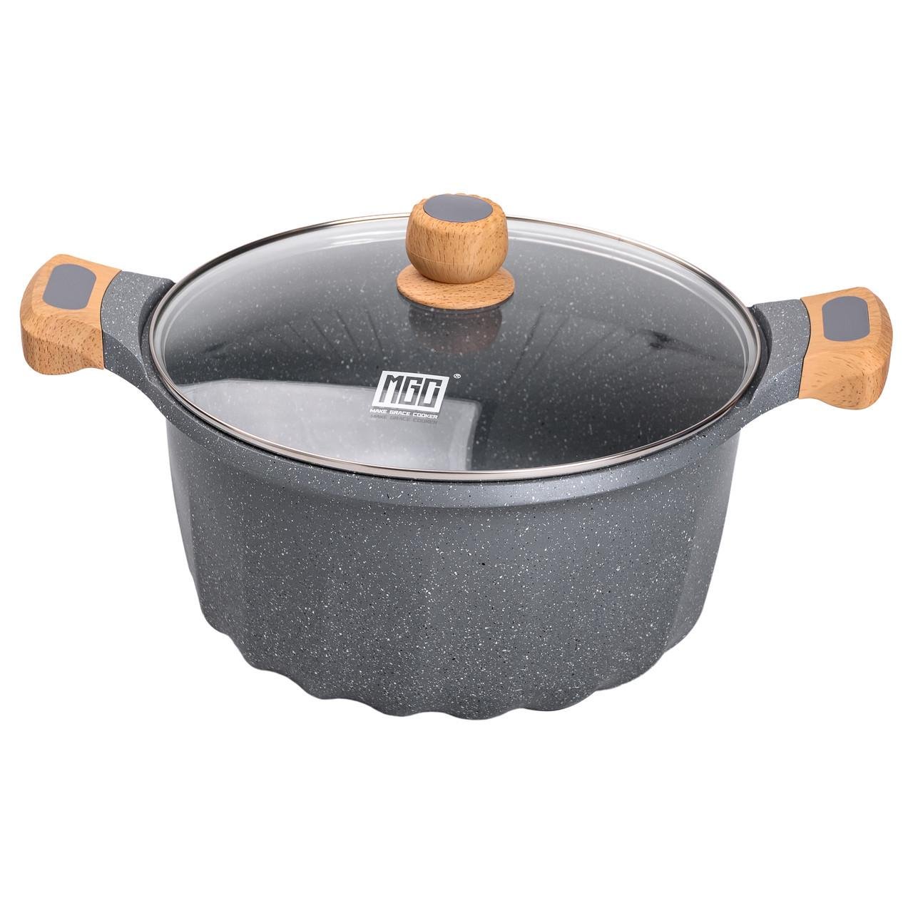 Кастрюля алюминиевая с антипригарной крышкой 11 л Ø32 см - фото 1 Кастрюля алюминиевая с антипригарной крышкой 11 л Ø32 см - фото 1