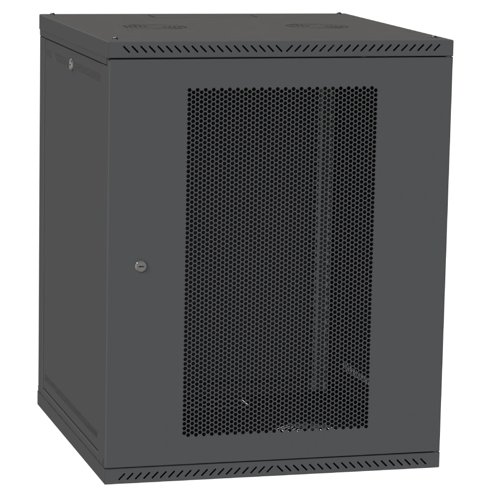 Шкаф для телекоммуникационного оборудования IPCOM 15U со стеклянными дверями 600x600 мм Черный (27917725)