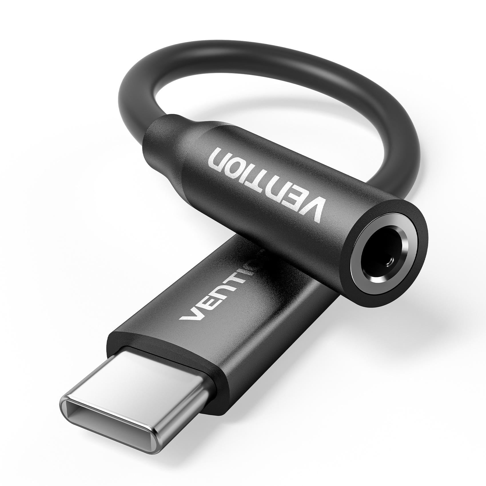 Аудиоадаптер Vention DAC USB-C на 3,5 мм Hi-Fi 0.1 м Черный (BIHBA)