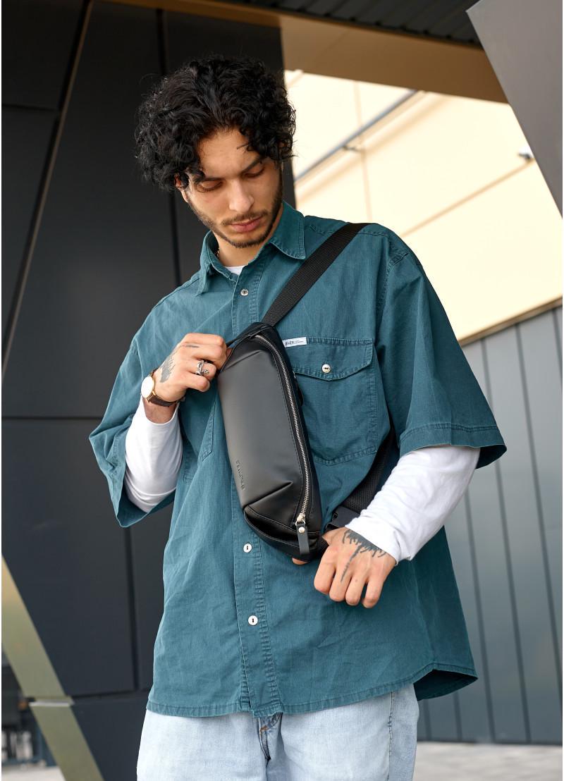 Сумка-бананка мужская через плечо Sambag Holster MSH 36×14×4 см Черный (87113001m)