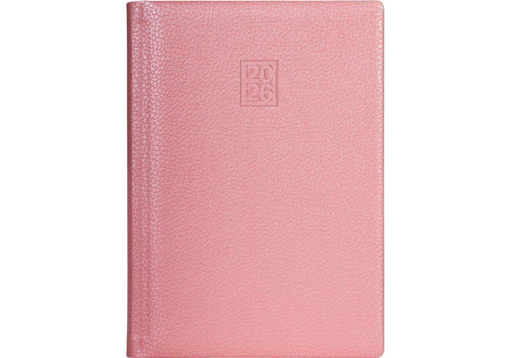 Щоденник датований Optima Armonia 2026 А5 352 стор. Рожевий металік (O25229-09)
