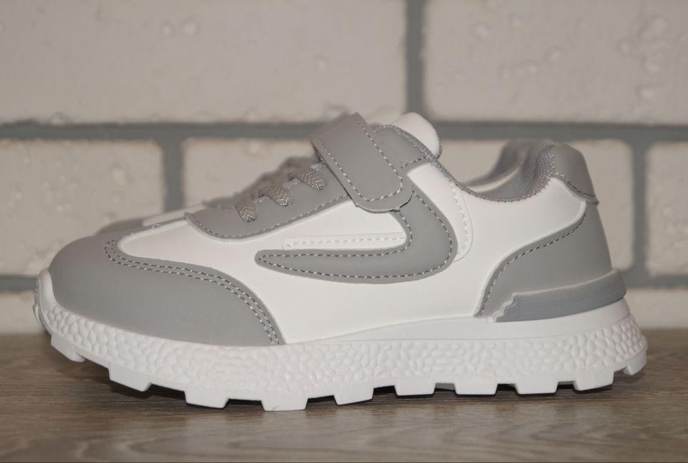 Кросівки демісезонні дитячі XIFA р. 35 20 см Біло-сірий (31503-35)