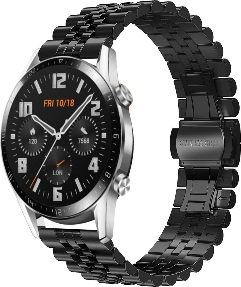 Браслет металлический Stech для Huawei Watch GT 2 46 мм Black (25252-2B)