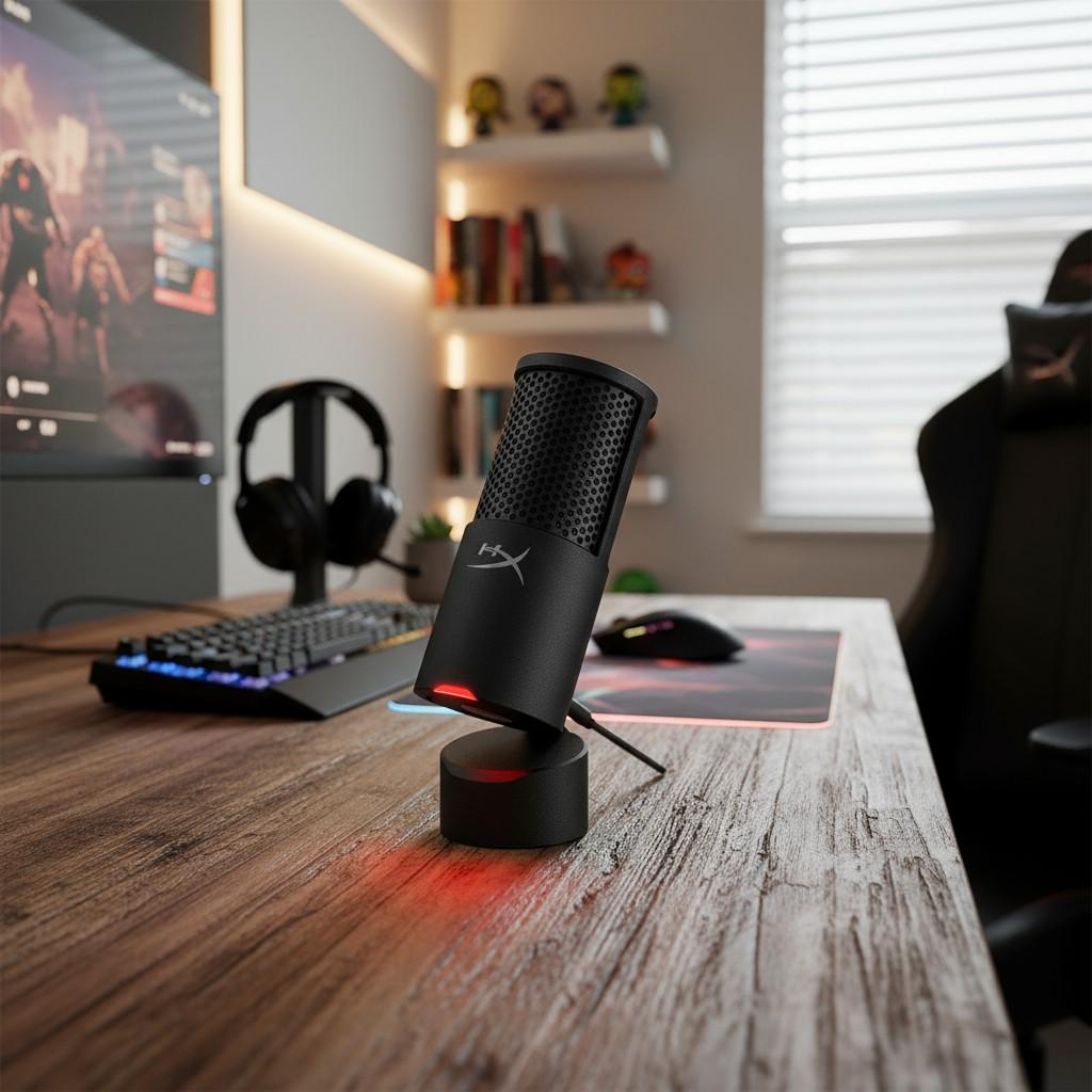 Мікрофон конденсаторний геймерський з підставкою HyperX SoloCast 2 для ПК з USB кабелем 2 м Чорний (AR0A0AA) - фото 4