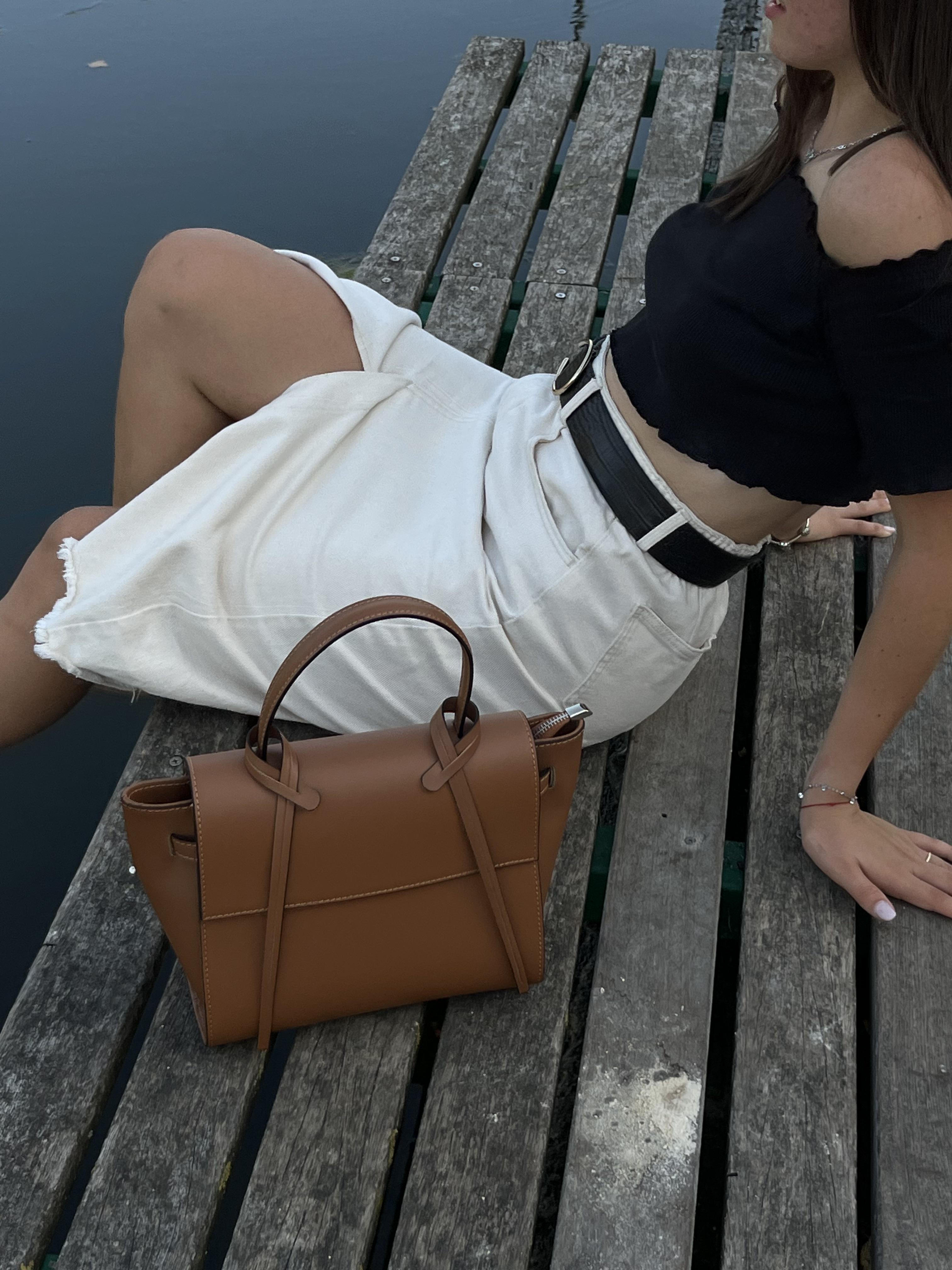 Сумка жіноча з натуральної шкіри Коричневий (IT-1008-1) - фото 7