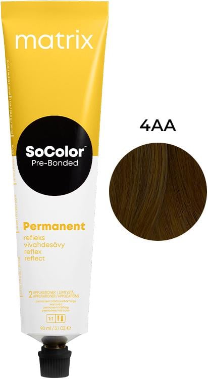 Крем-фарба для волосся Matrix PRE Bonded SoColor.beauty 4AA з комплексом Cera-Oil 90 мл (33090)