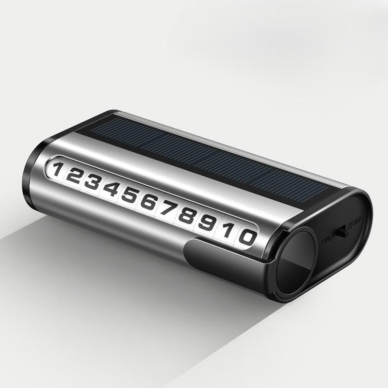 Автовізитка для автомобіля з номером телефону під лобове скло з led підсвіткою для паркування Сірий Автовізитка для автомобіля з номером телефону під лобове скло з led підсвіткою для паркування Сірий