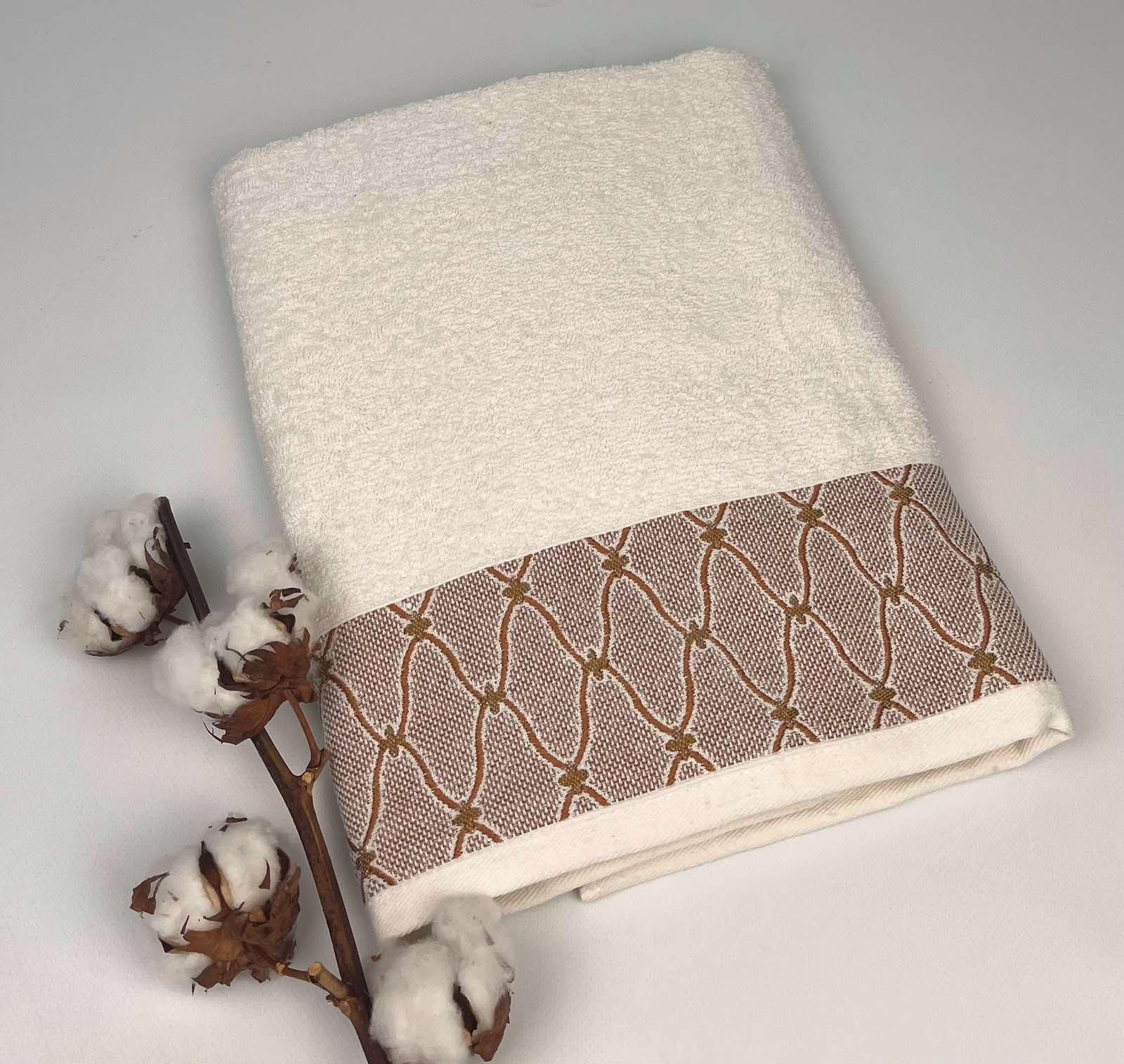 Полотенце Altinbasak Pera Wendy 70x140 см Молочный (CN28464) - фото 1 Полотенце Altinbasak Pera Wendy 70x140 см Молочный (CN28464) - фото 1