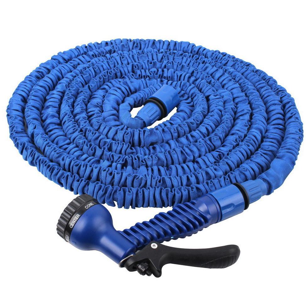 Садовий шланг для поливу Magic Hose 22,5 м з розпилювачем Синій