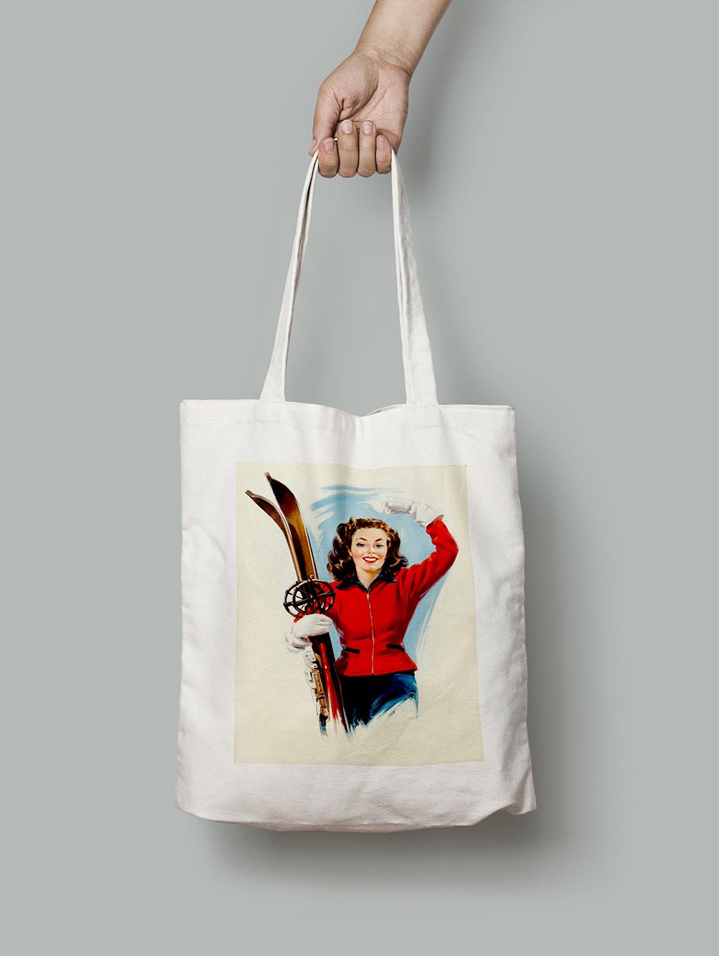 Эко-сумка Лыжница 1940. Говард Коннолли шопер (pin_up010130_Bag)