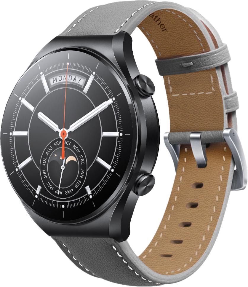 Ремешок кожаный Folsa для Xiaomi Watch S1 Acttive Grey (31563-33)