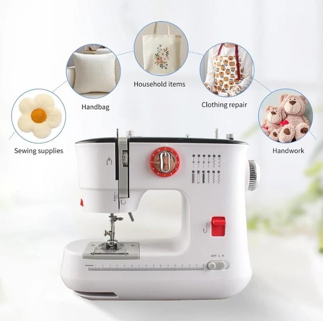 Швейная машинка электрическая Sewing Machine 519-12 строчек 2 скорости подсветка Белый (01479) - фото 7