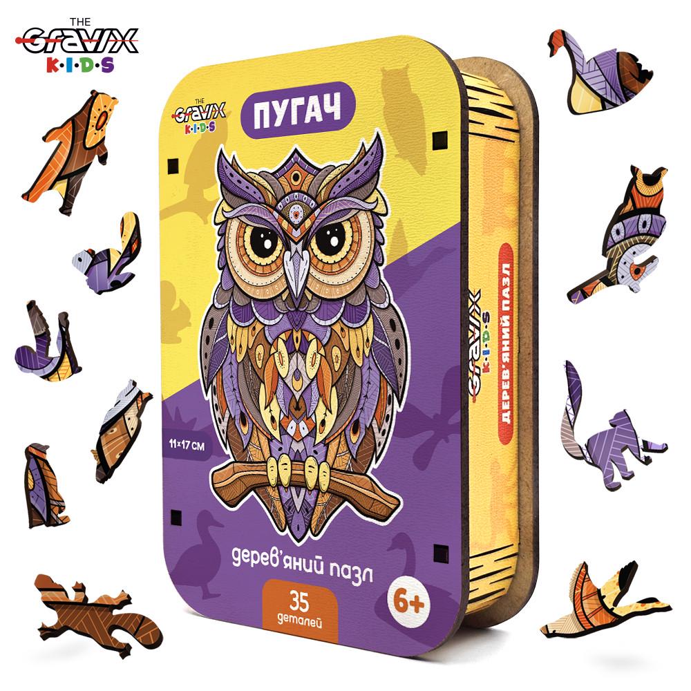 Пазл дерев'яний фігурний TheGravix Серія Тварини Cова 35 деталей (2305988877) - фото 2 Пазл дерев'яний фігурний TheGravix Серія Тварини Cова 35 деталей (2305988877) - фото 2