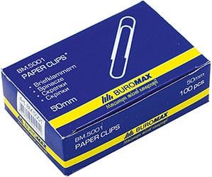 Скріпки закруглені Buromax нікельовані 50 мм 100 шт. (BM.5001)