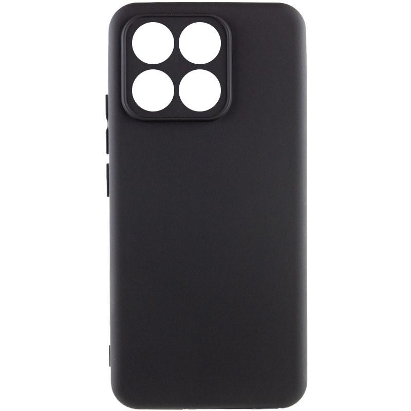 Противоударный чехол TPU GETMAN Liquid Silk Full Camera для Xiaomi Poco X6 Pro Черный / Black