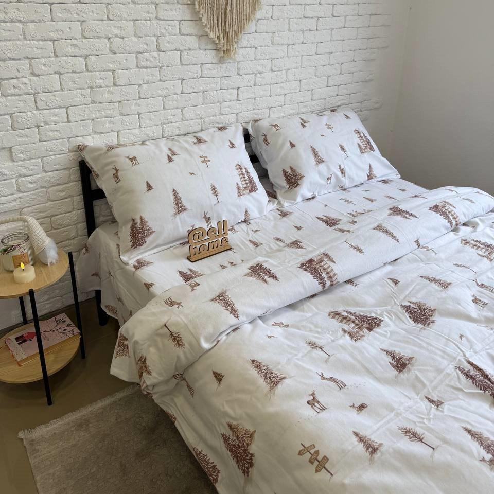 Комплект постельного белья Ell Home фланель на резинке двуспальная наволочка 50x70 см/70x70 см Альпийский лес (29337820) Комплект постельного белья Ell Home фланель на резинке двуспальная наволочка 50x70 см/70x70 см Альпийский лес (29337820)