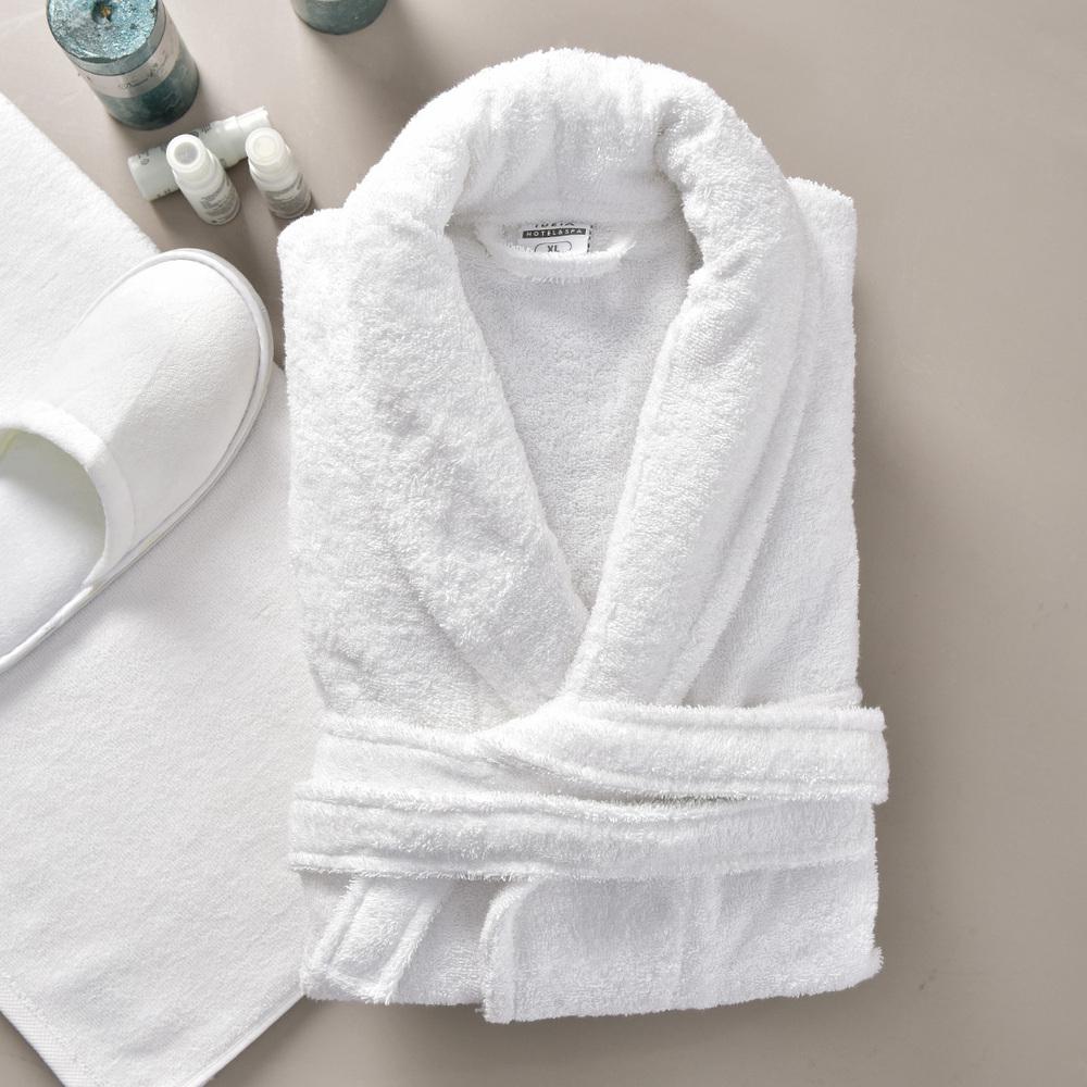 Халат з шалевим коміром махровий 400 г/м XXL Білий (26044) - фото 7