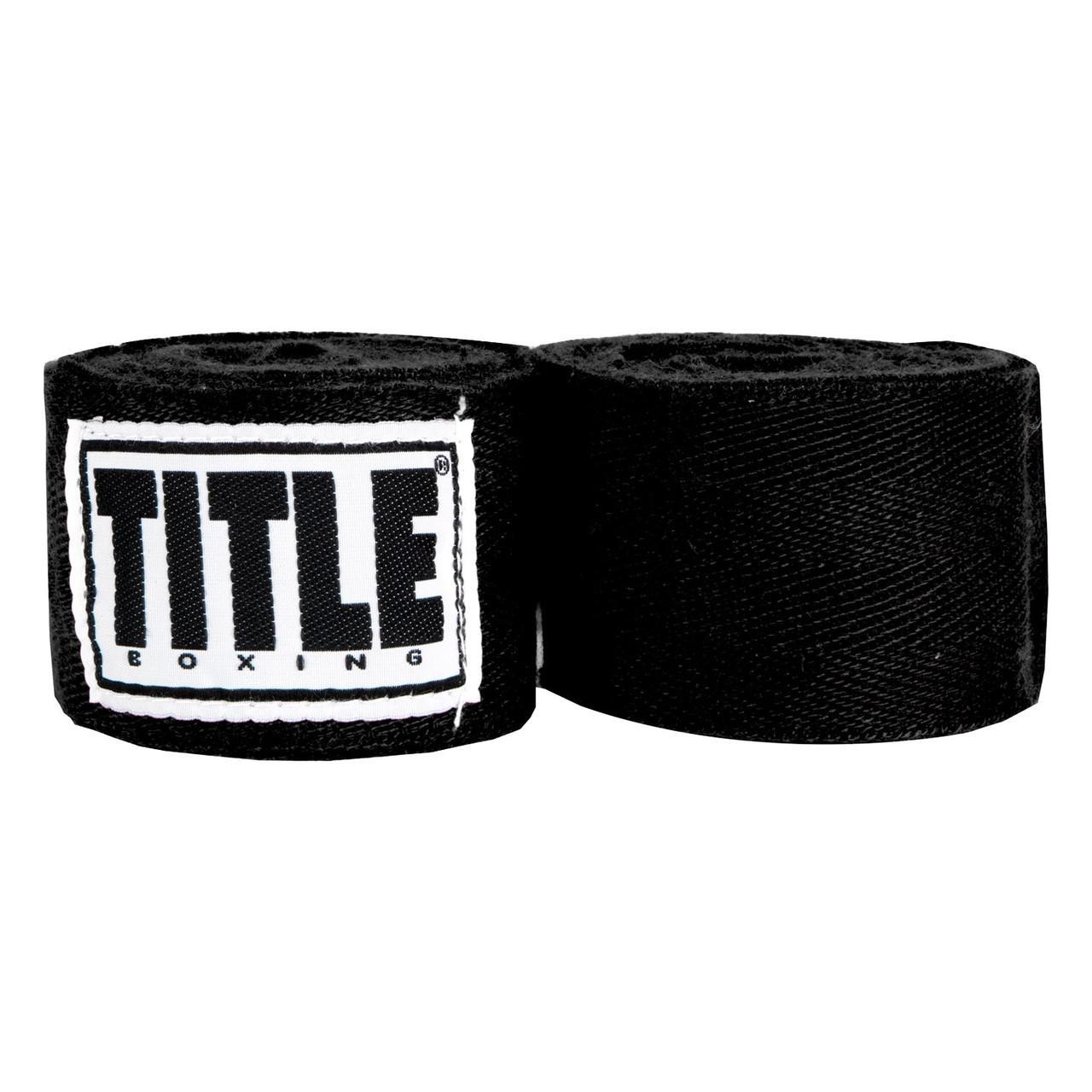 Бинты для бокса TITLE Boxing Traditional Weave 180" 4,5 м Black (HW BK)