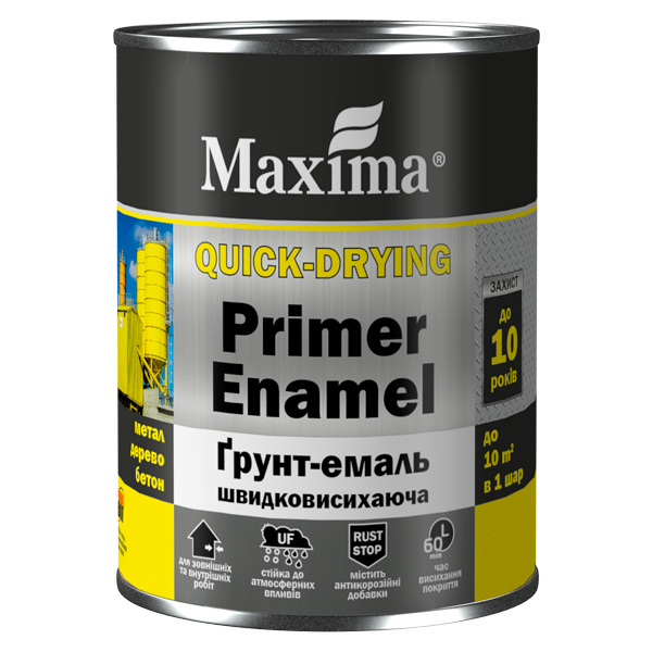 Грунт-емаль Maxima швидкосохнучий 2,5 кг Зелений