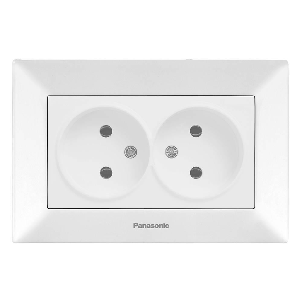 Розетка Panasonic Arkedia Slim подвійна Білий Розетка Panasonic Arkedia Slim подвійна Білий