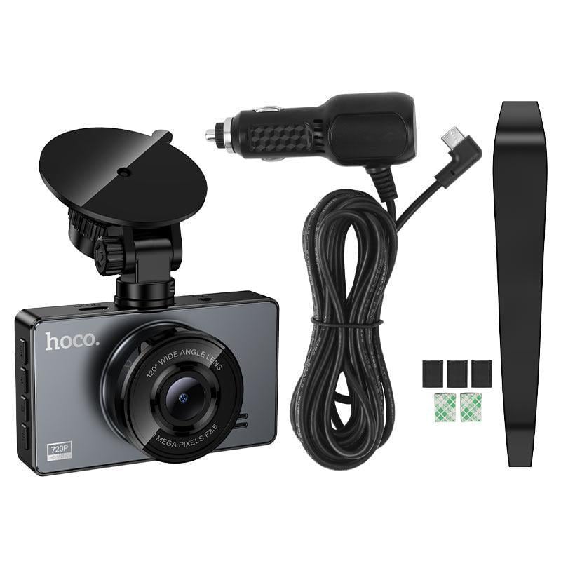 Видеорегистратор Hoco DV14 driving recorder 720P дисплей 3" Серый (2894261913)