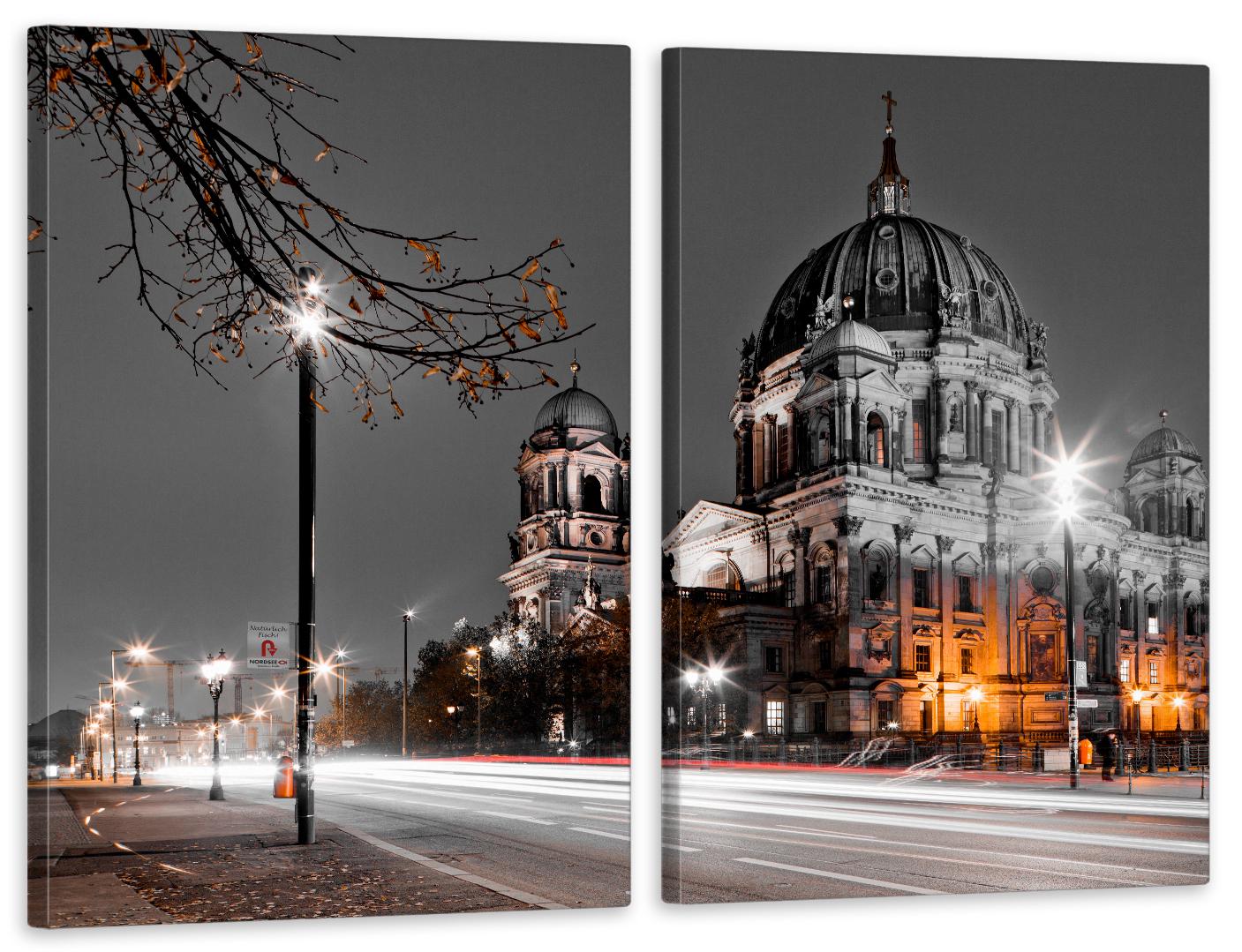 Картина модульная в гостиную/спальню Ночной город 70х102 см (TLV-2_033)