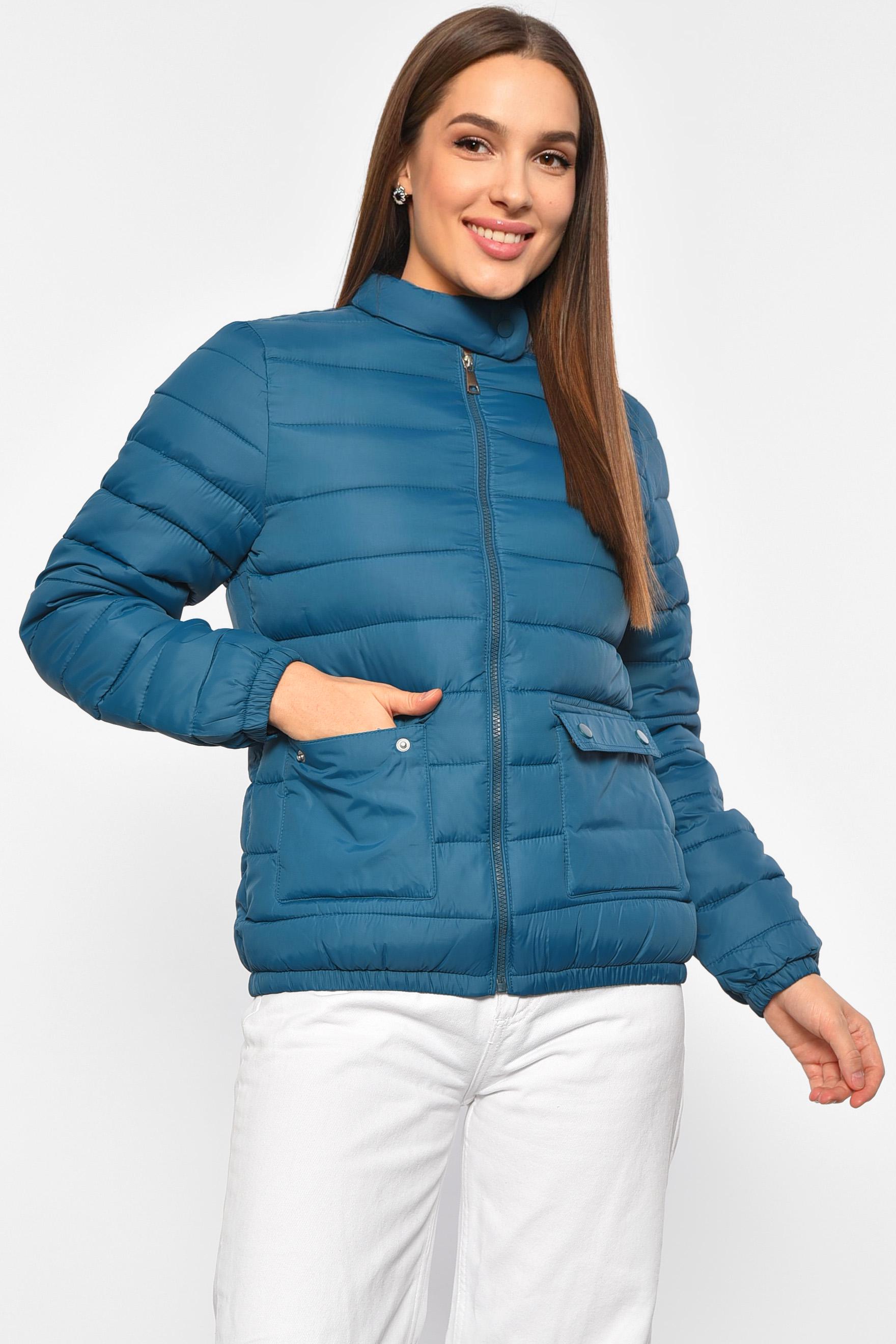 Куртка женская демисезонная однотонная S Изумрудный (188933)