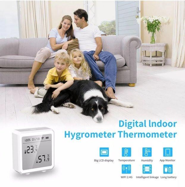 Умный Wi-Fi датчик температуры и влажности Tuya Humidity Sensor 200 (000778) - фото 8