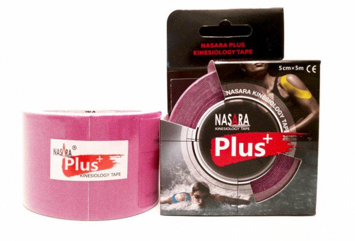 Кинезио тейп усиленный Nasara Plus 5 см х 5 м Фіолетовый (NI-lil-5x5)