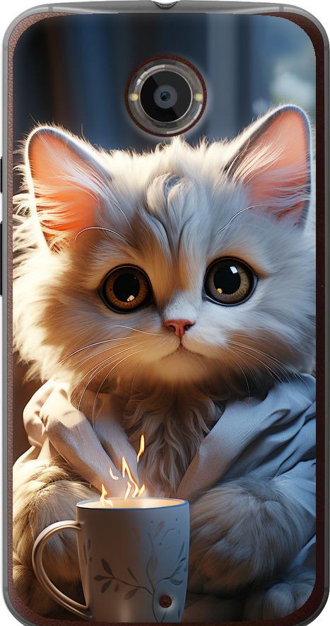 Чехол на Motorola Moto X2 White cat (5646u-372-42517)