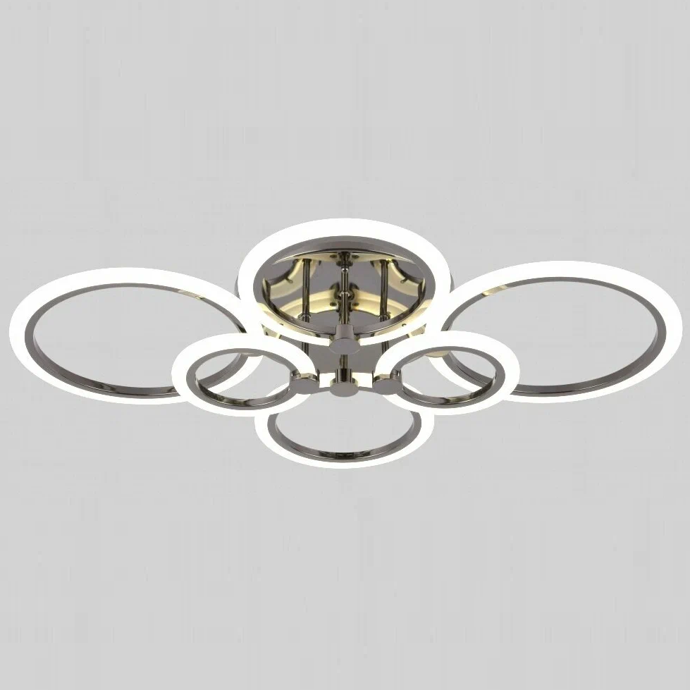 Люстра светодиодная Svet с пультом и RGB-подсветкой 3000К-6000К 144+24 W Хром (SY-5333/2+2 CR+RGB DIMMER)