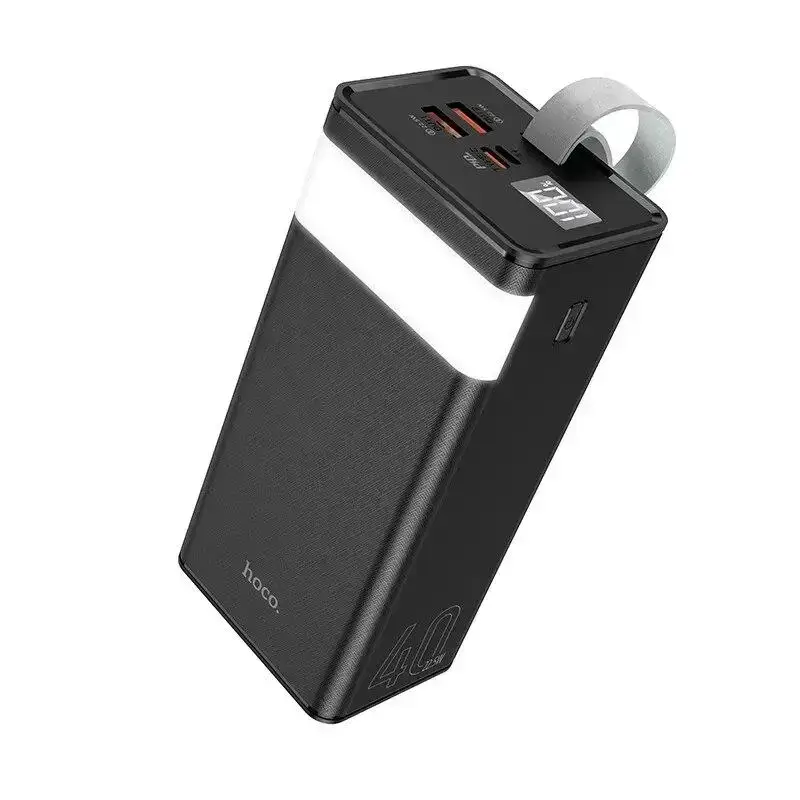 Повербанк з ліхтариком Hoco J86 швидка зарядка 22,5W 40000 mAh 22,5W Black (27489677)