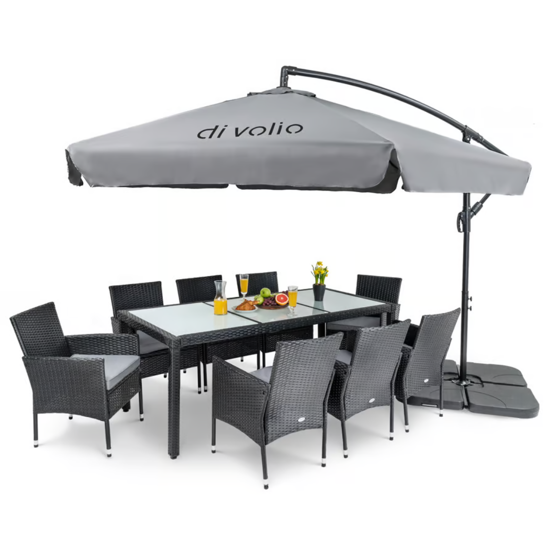 Зонтик садовый Di Volio EMPOLI 350 см и основа садового зонтика Серый (1631) - фото 8